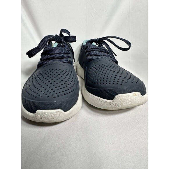 CROCS Lite Ride size 7 Navy Waterproof Lace Up Sneakers Shoes - Picture 5 of 7